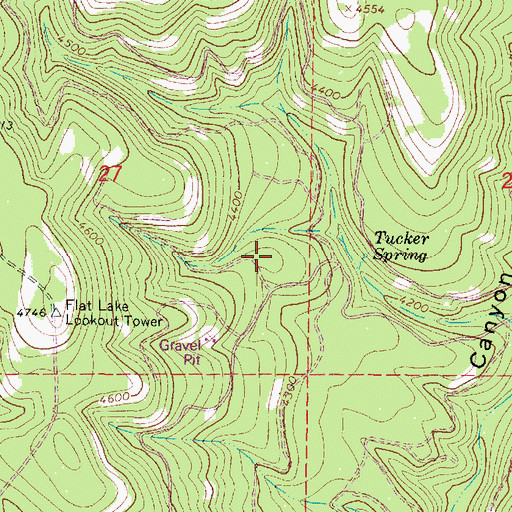 Topographic Map of Dark Canyon Trail, OR