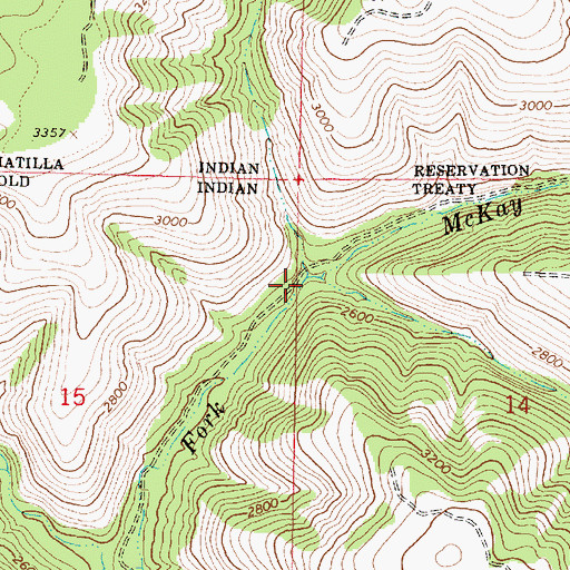 Topographic Map of Darr Creek, OR