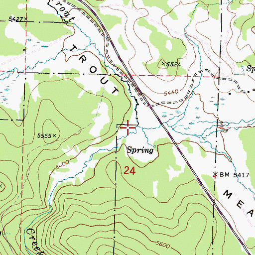 Topographic Map of Davis Creek, OR