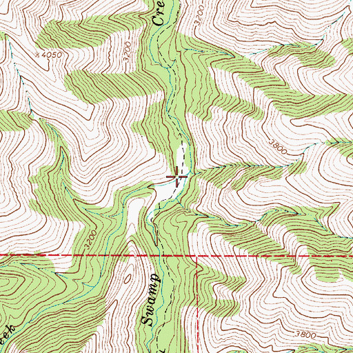 Topographic Map of Davis Creek, OR