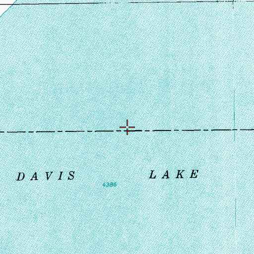 Topographic Map of Davis Lake, OR