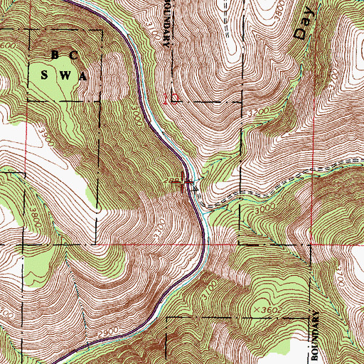 Topographic Map of Day Canyon, OR