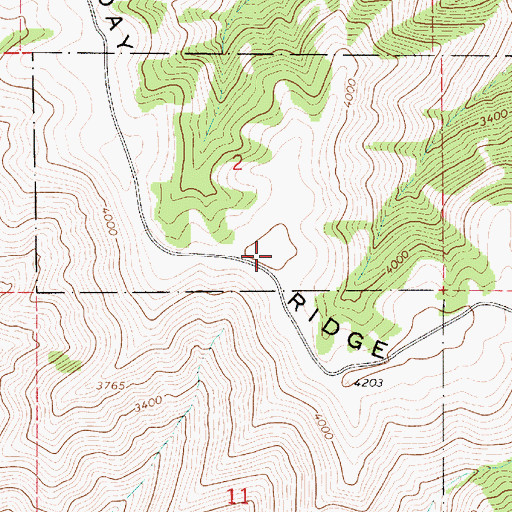 Topographic Map of Day Ridge, OR