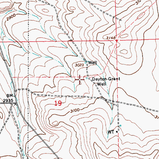 Topographic Map of Dayton-Grant Well, OR