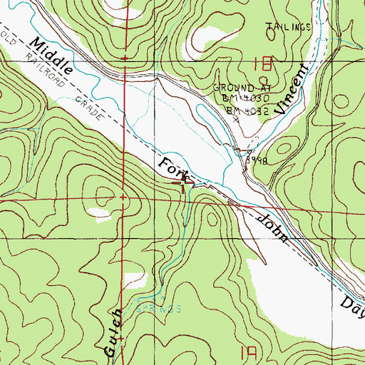 Topographic Map of Dead Cow Gulch, OR