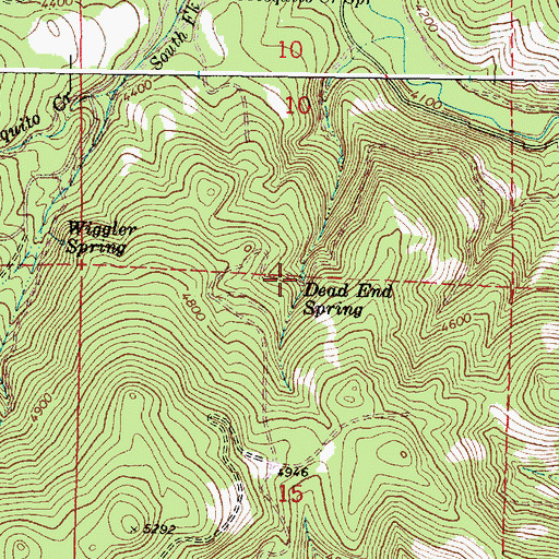Topographic Map of Dead End Spring, OR