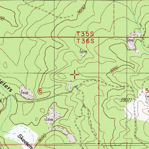 Topographic Map of Dead End Trail, OR