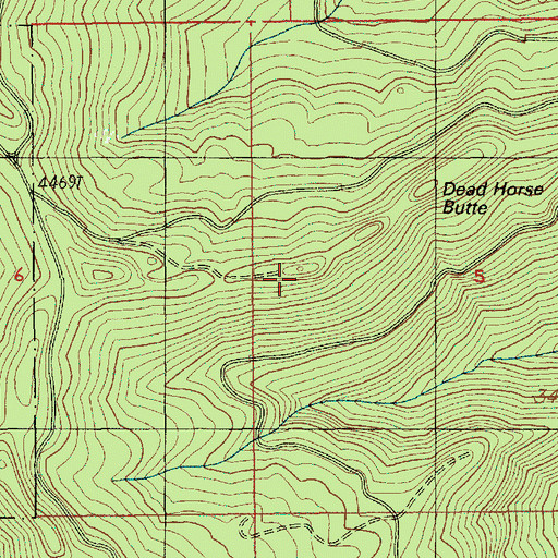 Topographic Map of Dead Horse Butte, OR