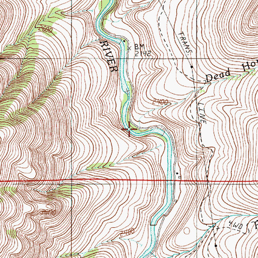 Topographic Map of Dead Horse Creek, OR