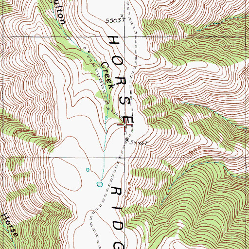 Topographic Map of Dead Horse Ridge, OR