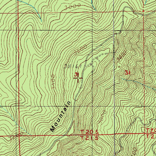 Topographic Map of Dead Mountain, OR