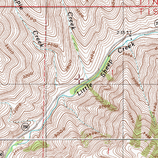 Topographic Map of Deaddog Creek, OR