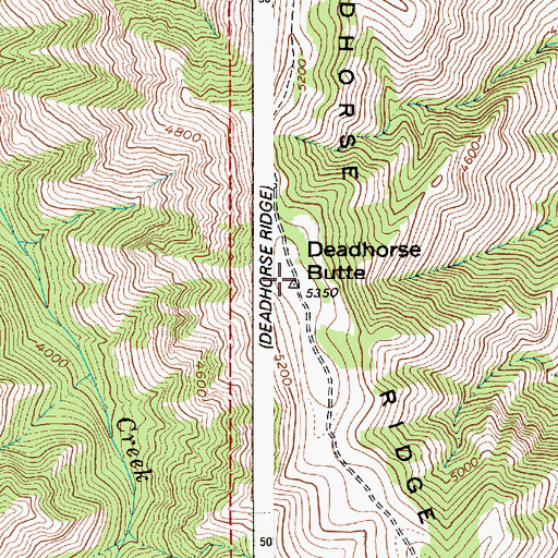 Topographic Map of Deadhorse Butte, OR