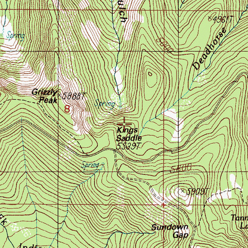 Topographic Map of Deadhorse Corral, OR