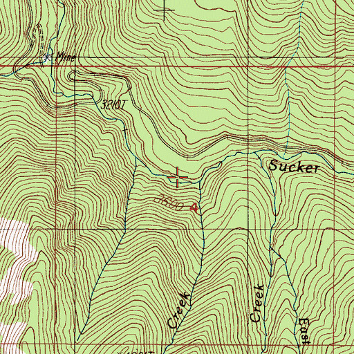 Topographic Map of Deadhorse Creek, OR