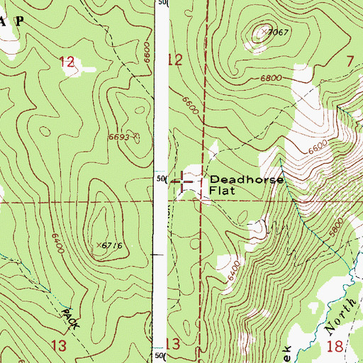 Topographic Map of Deadhorse Flat, OR