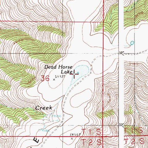 Topographic Map of Dead Horse Lake, OR