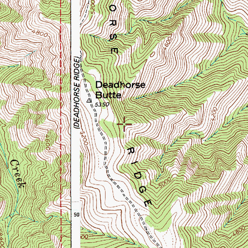 Topographic Map of Deadhorse Ridge, OR
