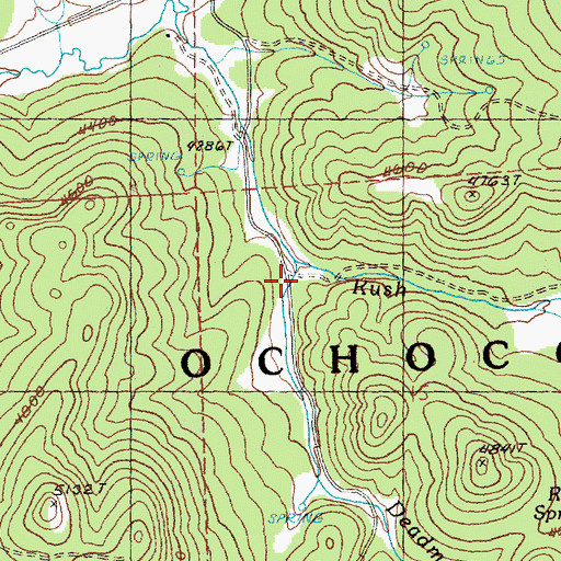 Topographic Map of Deadman Creek, OR