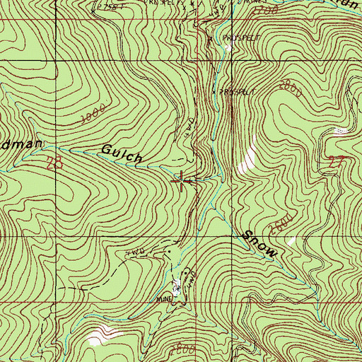 Topographic Map of Deadman Gulch, OR