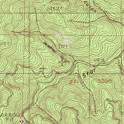 Topographic Map of Deadman Gulch, OR