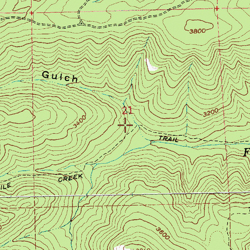 Topographic Map of Deadman Gulch, OR