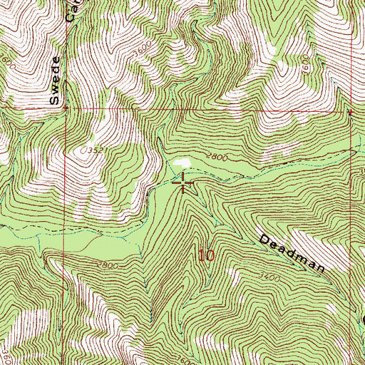 Topographic Map of Deadman Gulch, OR