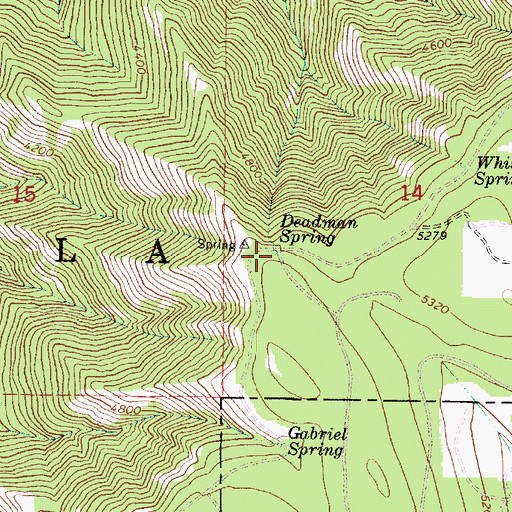 Topographic Map of Deadman Spring, OR