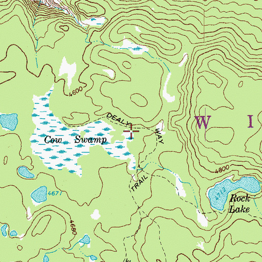 Topographic Map of Dealy Way, OR