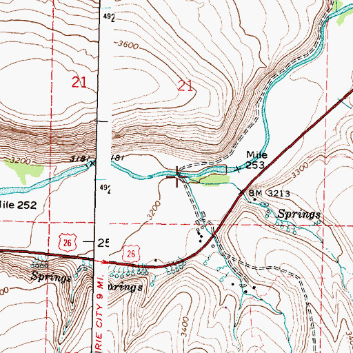 Topographic Map of Dean Creek, OR