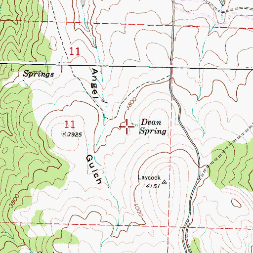 Topographic Map of Dean Spring, OR