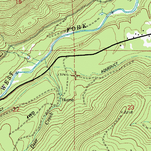 Topographic Map of Dee Flat Ditch, OR