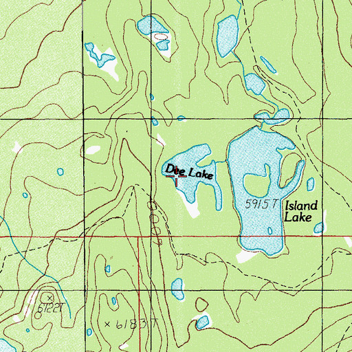 Topographic Map of Dee Lake, OR