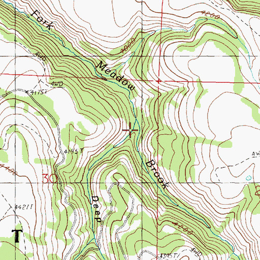 Topographic Map of Deep Canyon, OR