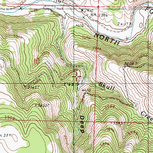 Topographic Map of Deep Canyon, OR