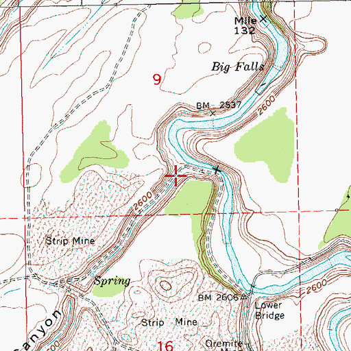 Topographic Map of Deep Canyon, OR
