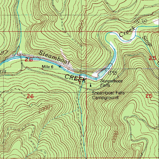 Topographic Map of Deep Creek, OR