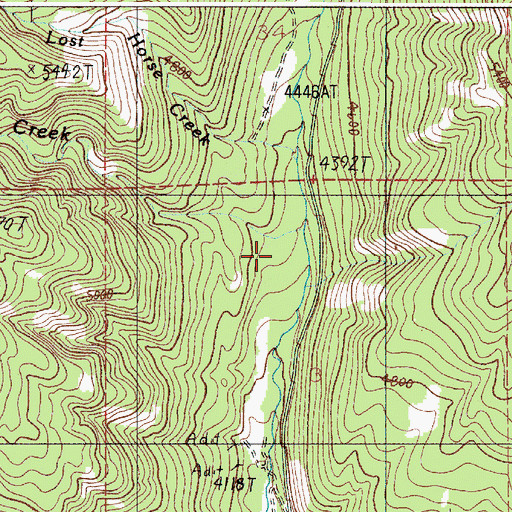 Topographic Map of Deep Creek, OR