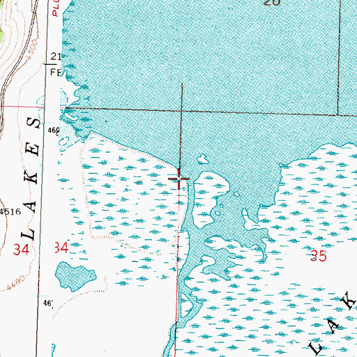 Topographic Map of Deep Creek, OR