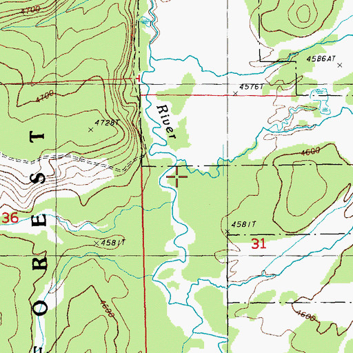Topographic Map of Deep Creek, OR