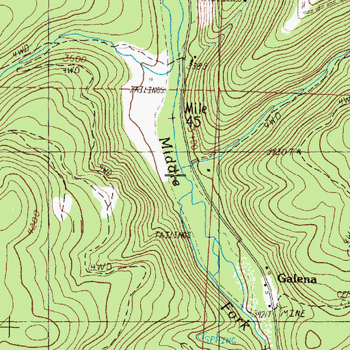 Topographic Map of Deep Creek, OR