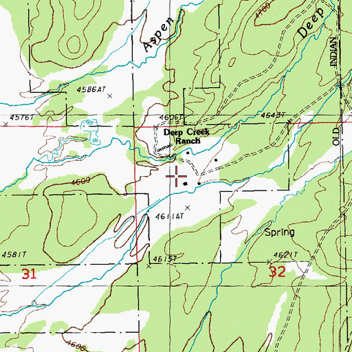 Topographic Map of Deep Creek Ranch, OR