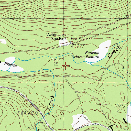 Topographic Map of Deer Creek, OR