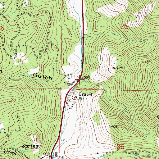 Topographic Map of Deer Creek, OR