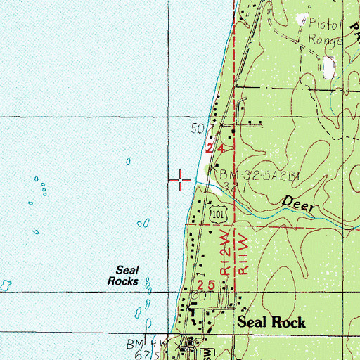Topographic Map of Deer Creek, OR