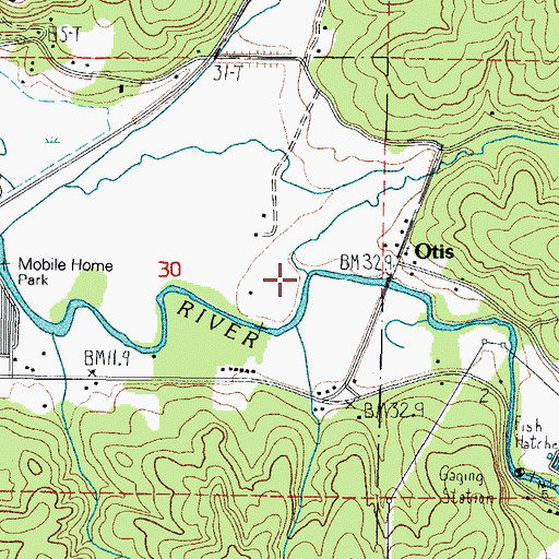 Topographic Map of Deer Creek, OR