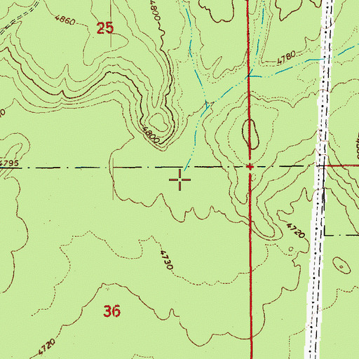 Topographic Map of Deer Creek, OR