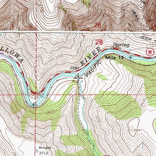 Topographic Map of Deer Creek, OR