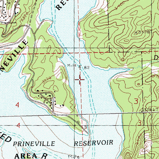 Topographic Map of Deer Creek, OR