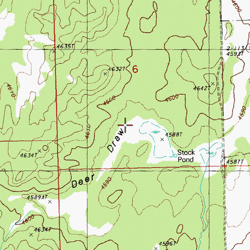 Topographic Map of Deer Draw, OR